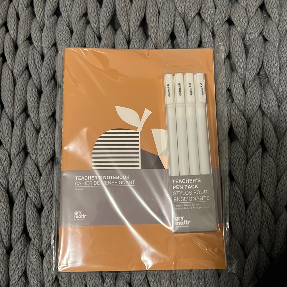 Home Office Stationary Teachers Notebook and Pen Pack